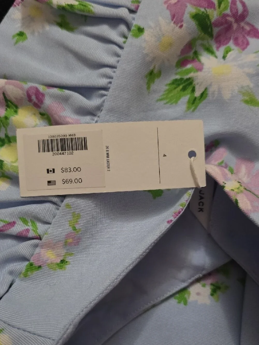 Janie and Jack Periwinkle Floral Ruffle Strap Dress